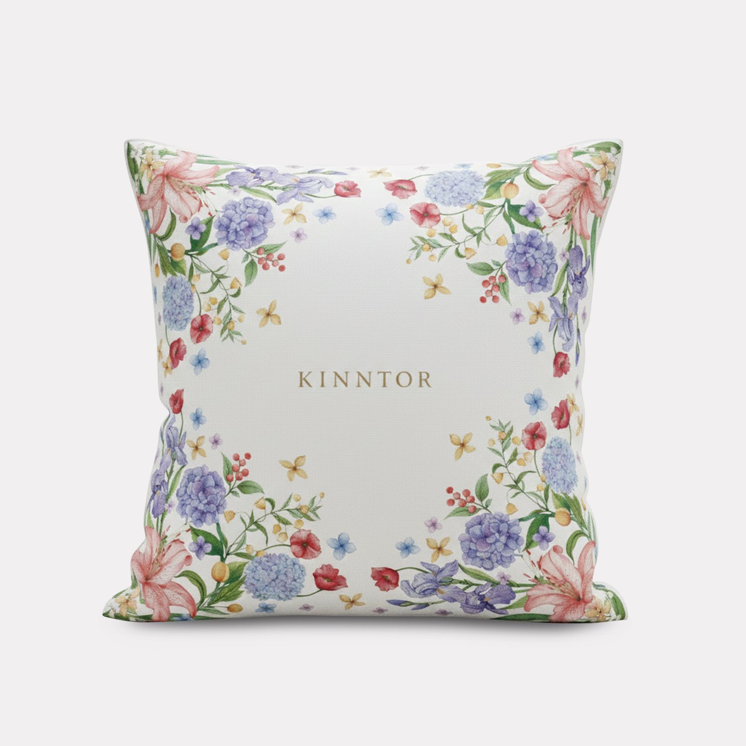 Kinntor Floral Watercolor Collection Pillow Case 1