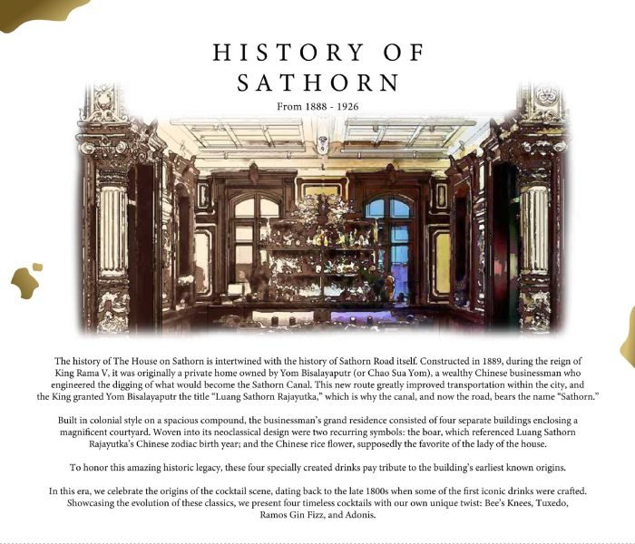 The Bar Sathorn Menu